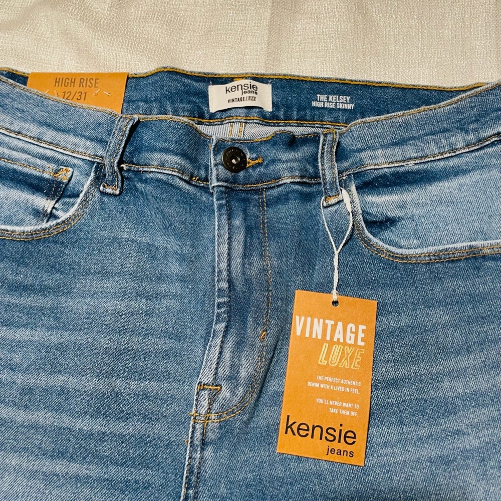 Kensie Men's Vintage Luxe Light Blue Skinny Jeans